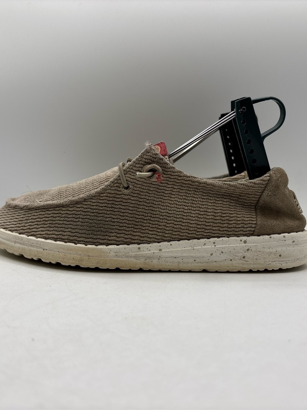 Hey Dude Wendy Wave Corduroy Olive Grey Women’s S 7 Slip On Casual Comfort Shoes